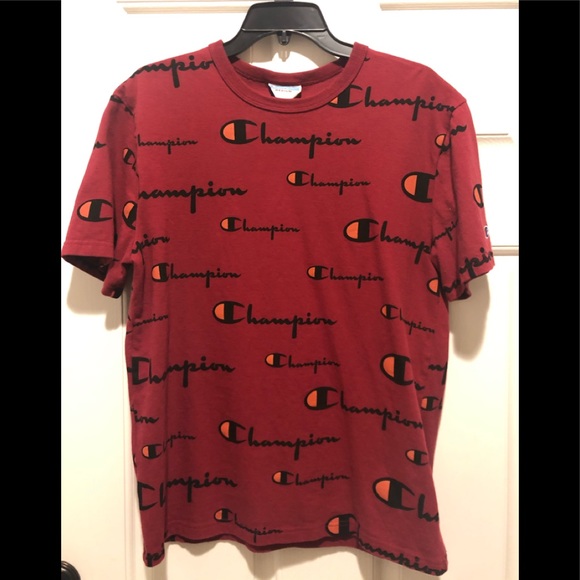 Bundle of 2 Men’s champion tees. red and navy - Picture 1 of 4